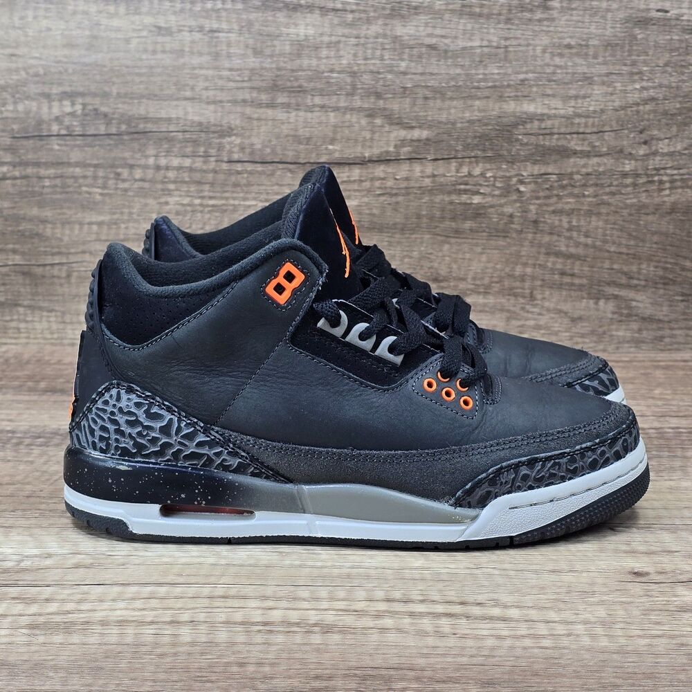 Nike Air Jordan 3 Retro GS Fear Pack Sz 5.5Y Women's Sz 7 Black Shoes DM0967-080